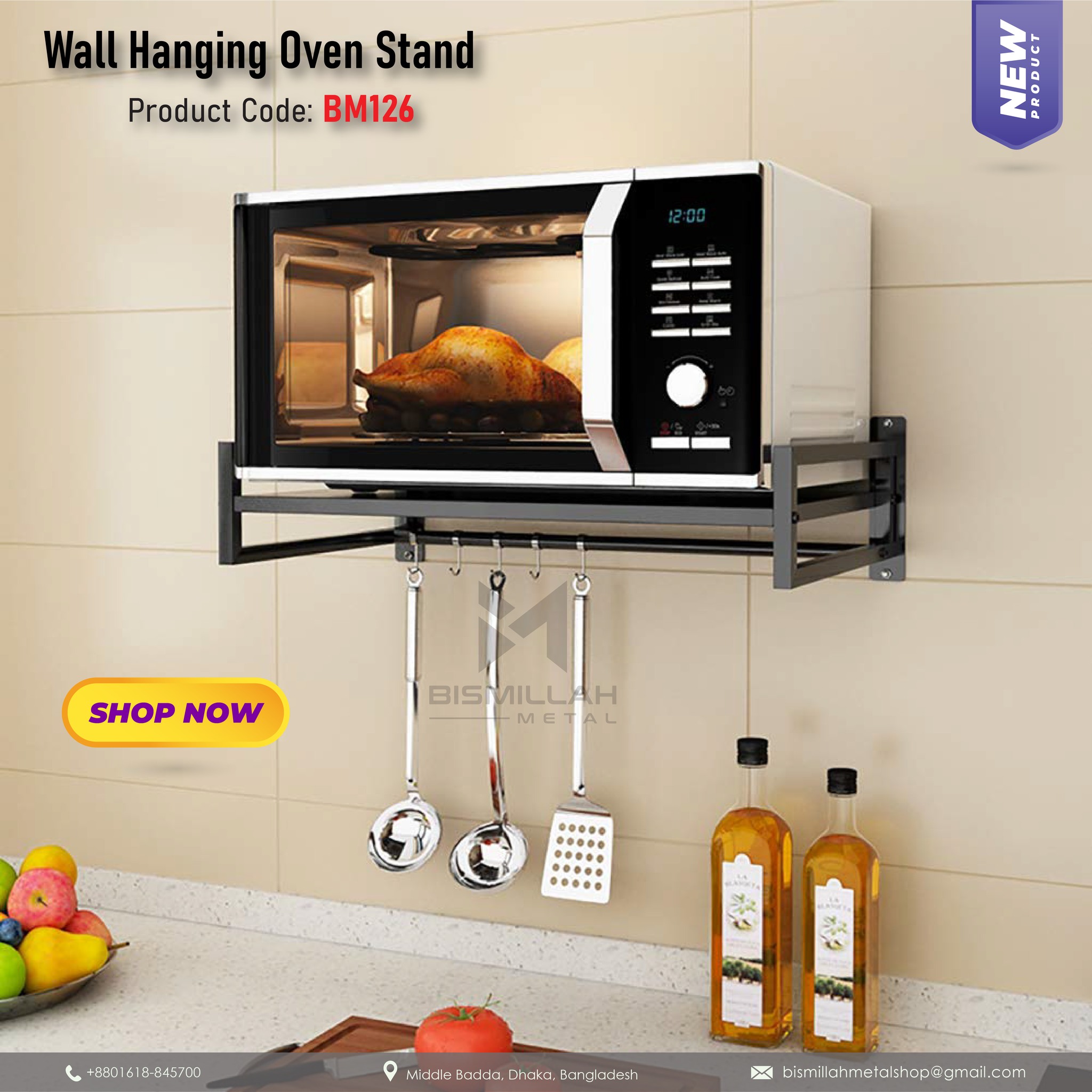 Wall Hanging Oven Stand